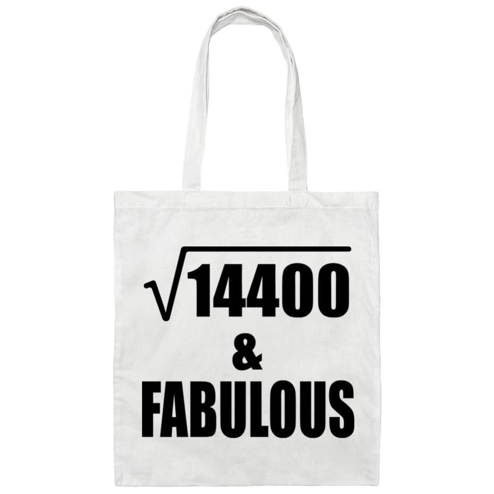 120th Birthday Square Root of 14400 & Fabulous - Tote Bag White