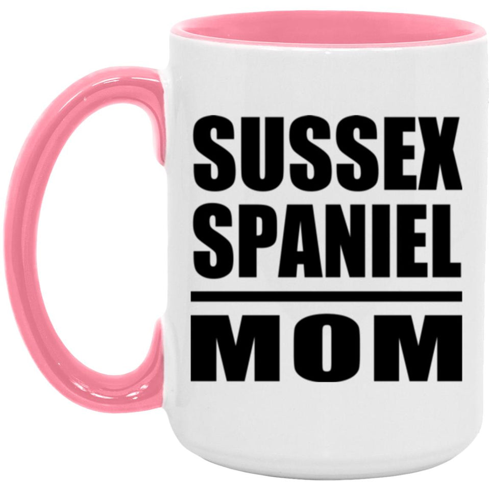Sussex Spaniel Mom - 15oz Accent Mug Pink