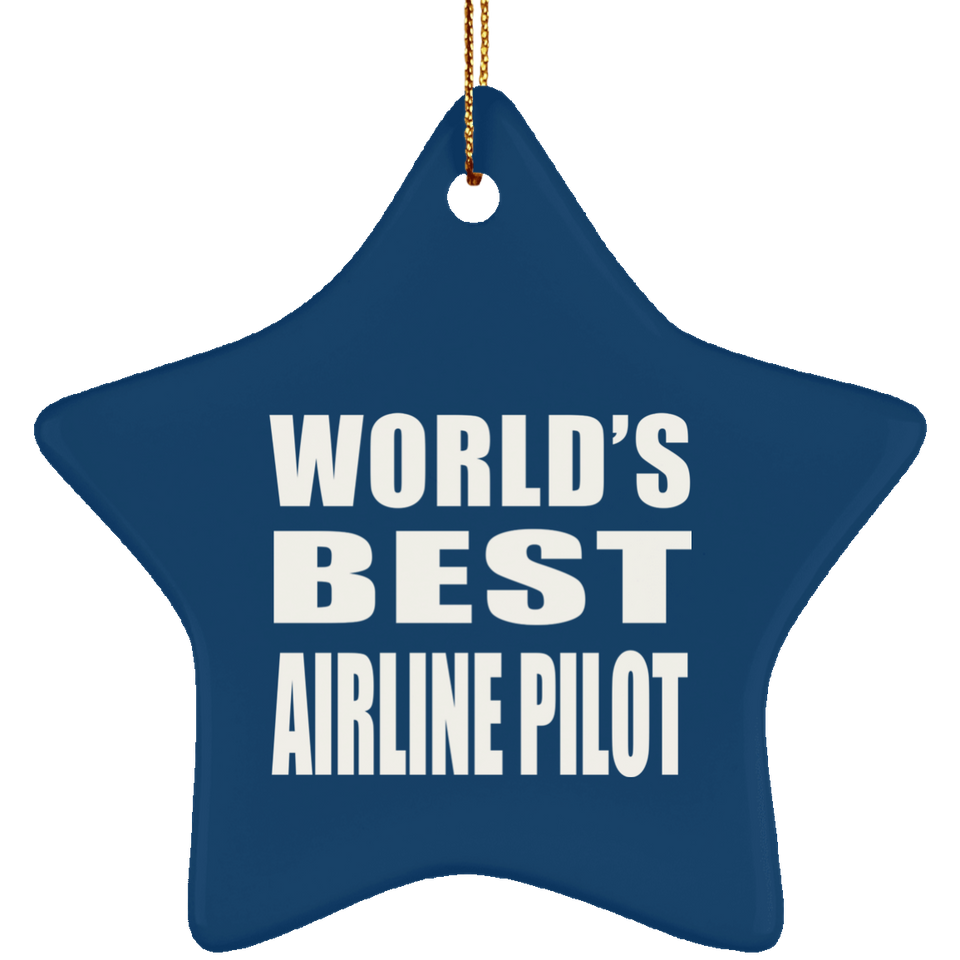 World's Best Airline Pilot - Star Ornament