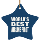 World's Best Airline Pilot - Star Ornament