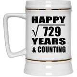 Happy 27th Anniversary Square Root of 729 Years & Counting - Beer Stein