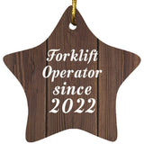 Forklift Operator Since 2022 - Star Ornament D