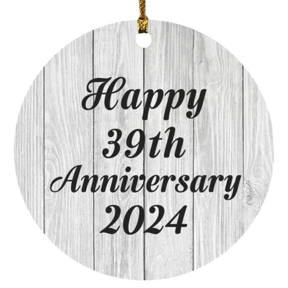 Happy 39th Anniversary 2024 - Circle Ornament F