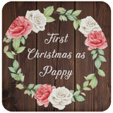 First Christmas As Pappy - Drink Coaster A