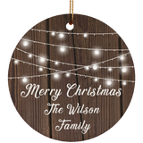 Merry Christmas The Wilson Family - Circle Ornament