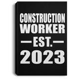 Construction Worker Established EST. 2023 - Canvas Portrait