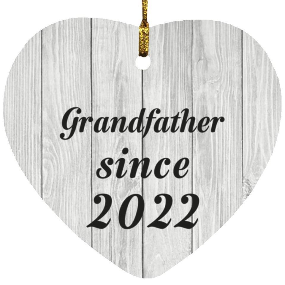 Grandfather Since 2022 - Heart Ornament F
