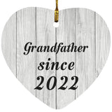 Grandfather Since 2022 - Heart Ornament F