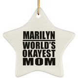 Marilyn World's Okayest Mom - Star Ornament