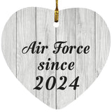 Air Force Since 2024 - Heart Ornament F