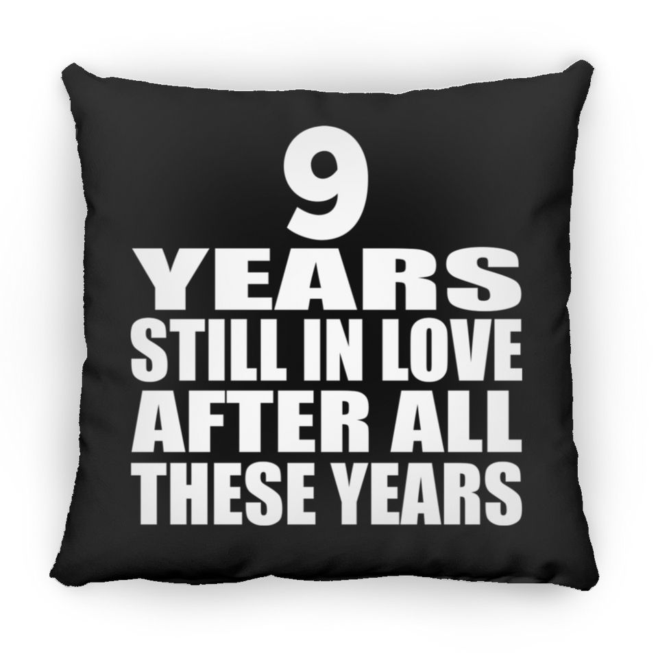 9th Anniversary 9 Years Still In Love After These Years - Throw Pillow Black