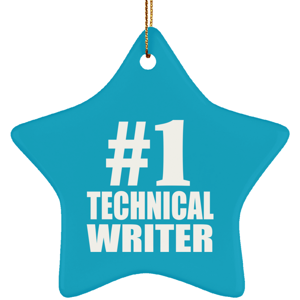 Number One #1 Technical Writer - Star Ornament
