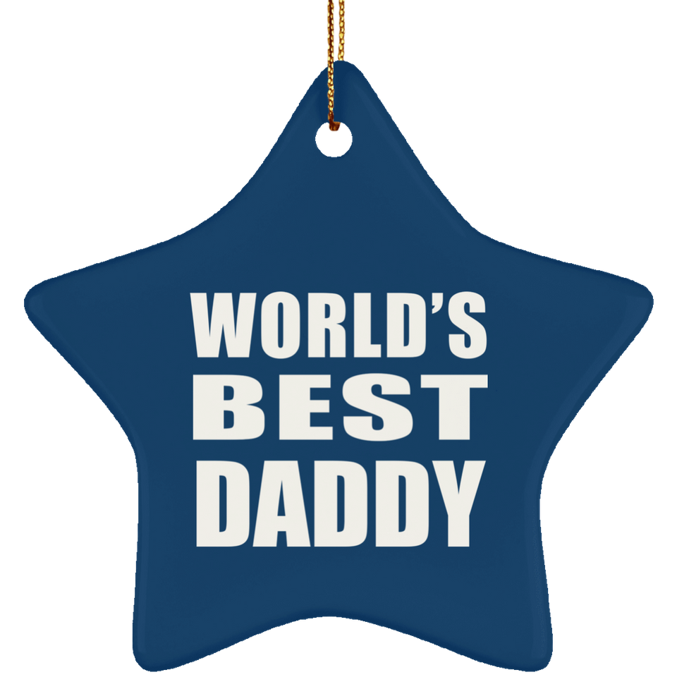World's Best Daddy - Star Ornament