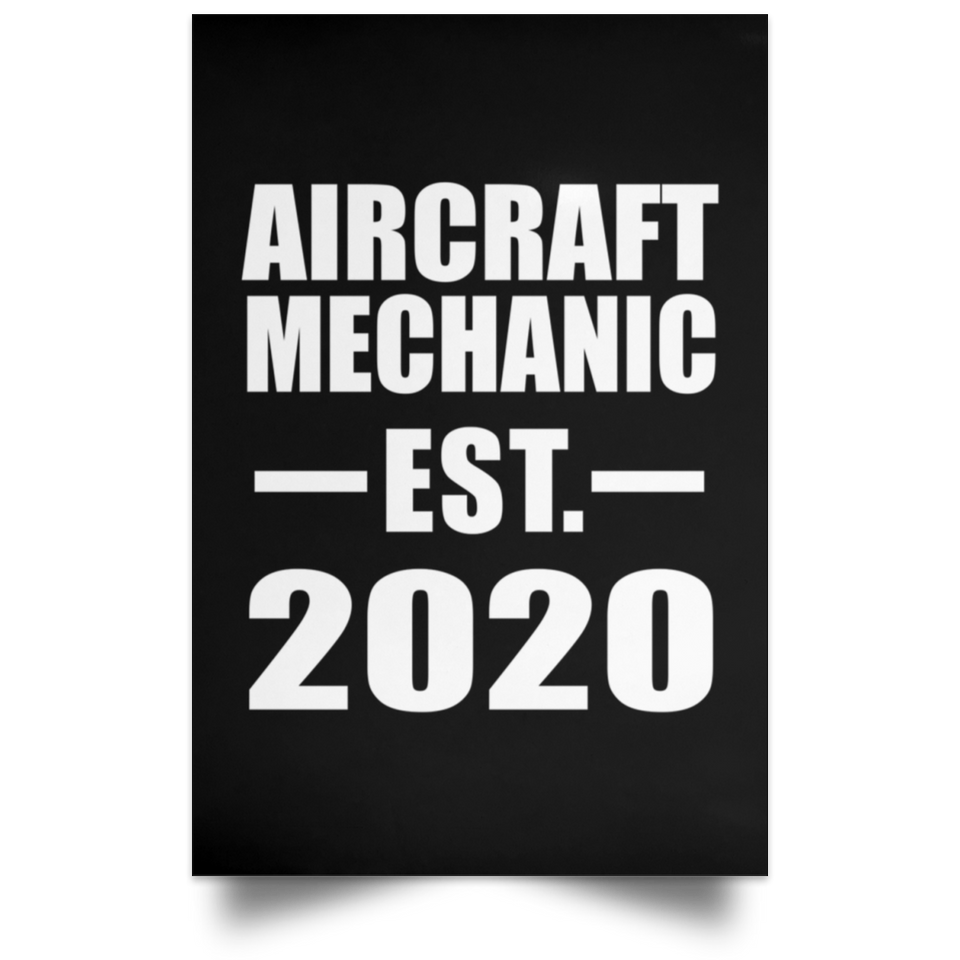 Aircraft Mechanic Established EST. 2020 - Poster Portrait