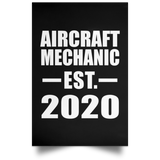 Aircraft Mechanic Established EST. 2020 - Poster Portrait