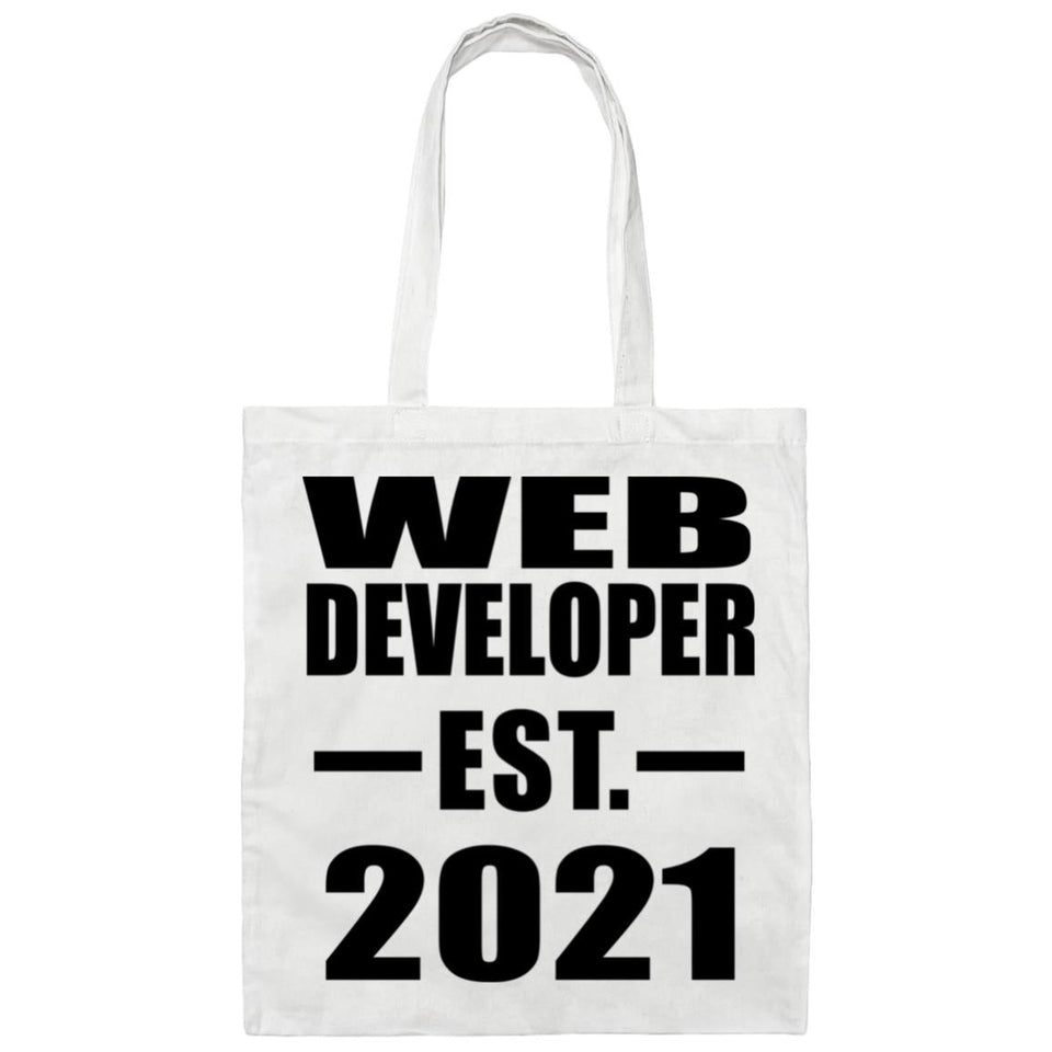 Web Developer Established EST. 2021 - Tote Bag White