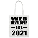 Web Developer Established EST. 2021 - Tote Bag White
