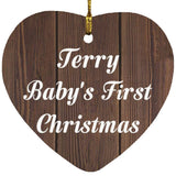 Terry Baby's First Christmas - Heart Ornament D
