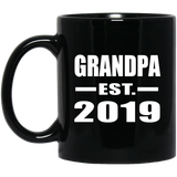 Grandpa Established EST. 2019 - 11oz Coffee Mug Black