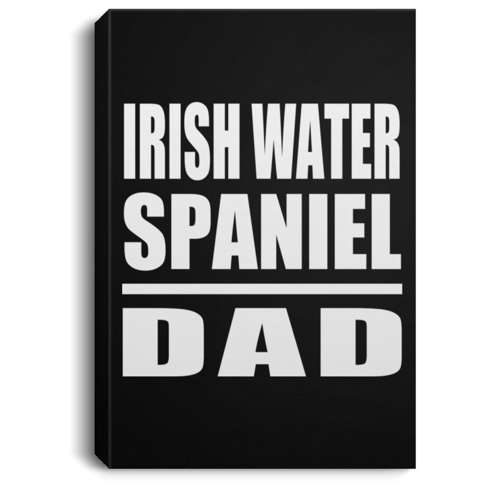 Irish Water Spaniel Dad - Canvas Portrait