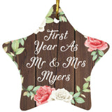 First Year As Mr & Mrs Myers - Star Ornament A
