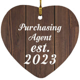 Purchasing Agent Established Est. 2023 - Heart Ornament D