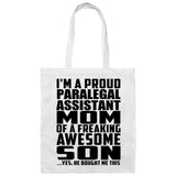 Proud Paralegal Assistant Mom Of Awesome Son - Tote Bag White