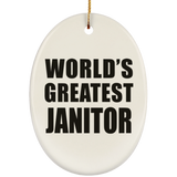World's Greatest Janitor - Oval Ornament