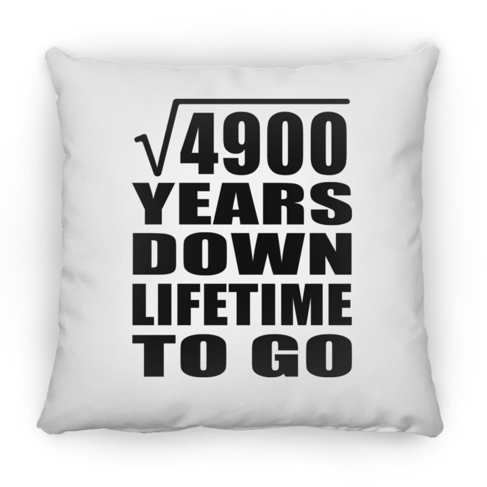 70th Anniversary Square Root of 4900 Years Lifetime To Go - Throw Pillow
