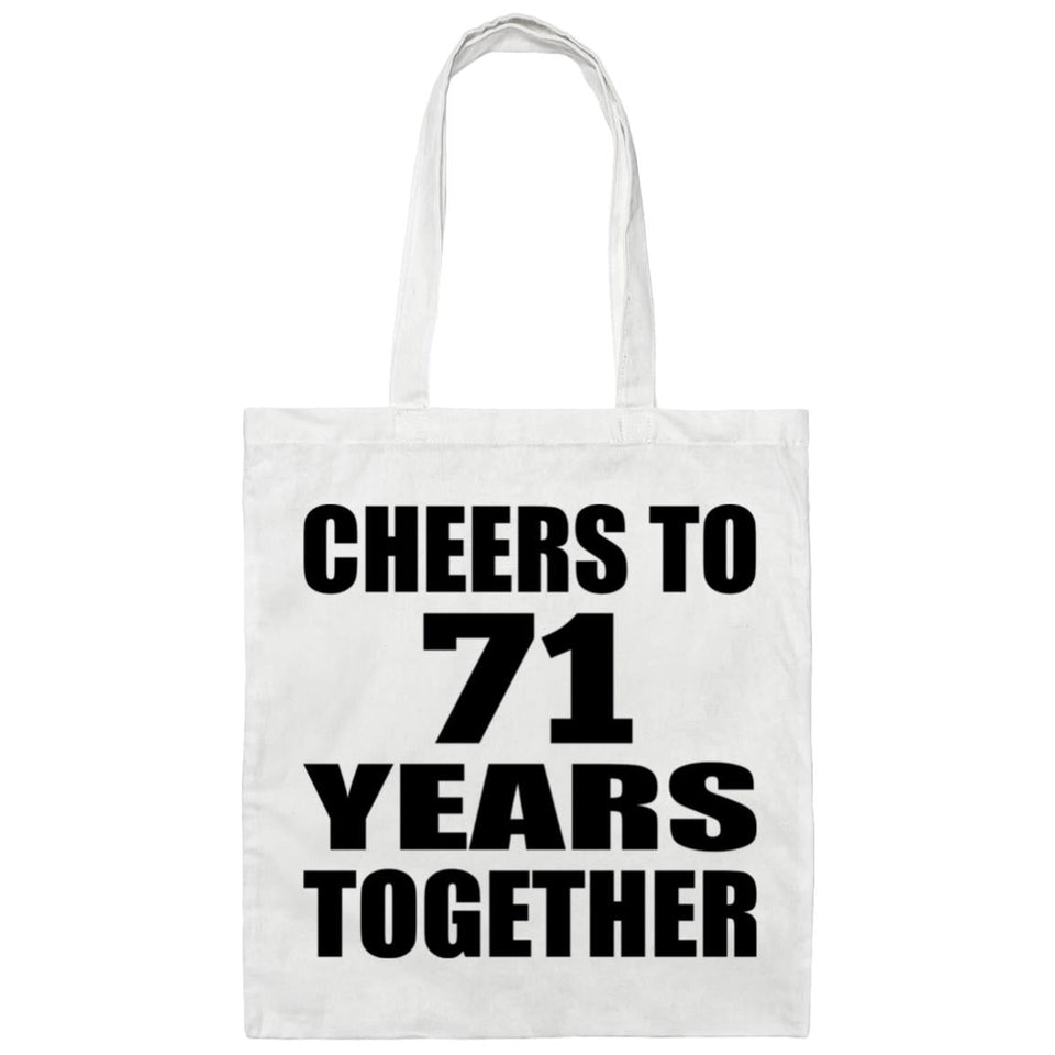 71st Anniversary Cheers To 71 Years Together - Tote Bag White