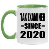 Tax Examiner Since 2020 - 11oz Accent Mug Green