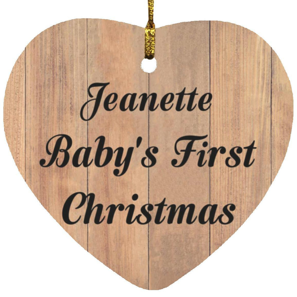 Jeanette Baby's First Christmas - Heart Ornament C