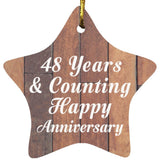 48th Anniversary 48 Years & Counting Happy Anniversary - Star Ornament E