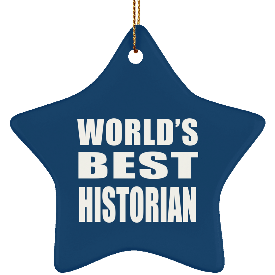 World's Best Historian - Star Ornament