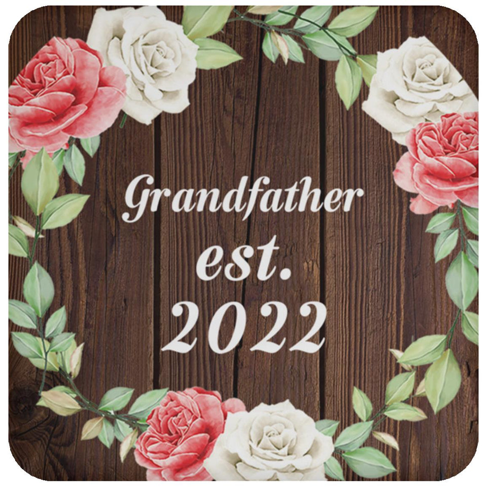 Grandfather Established Est. 2022 - Drink Coaster A