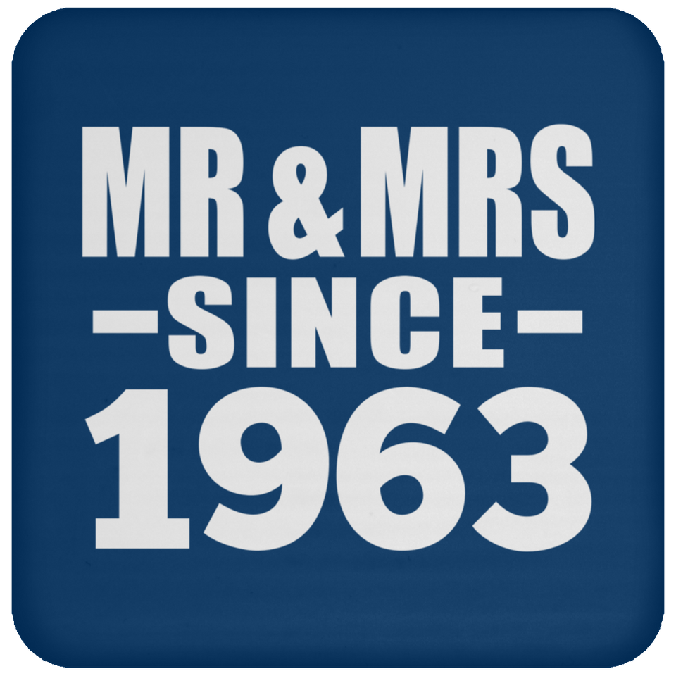61st Anniversary Mr & Mrs Since 1963 - Drink Coaster
