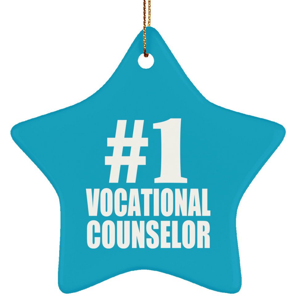 Number One #1 Vocational Counselor - Star Ornament