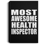 Most Awesome Health Inspector - Canvas Portrait