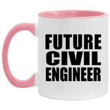 Future Civil Engineer - 11oz Accent Mug Pink