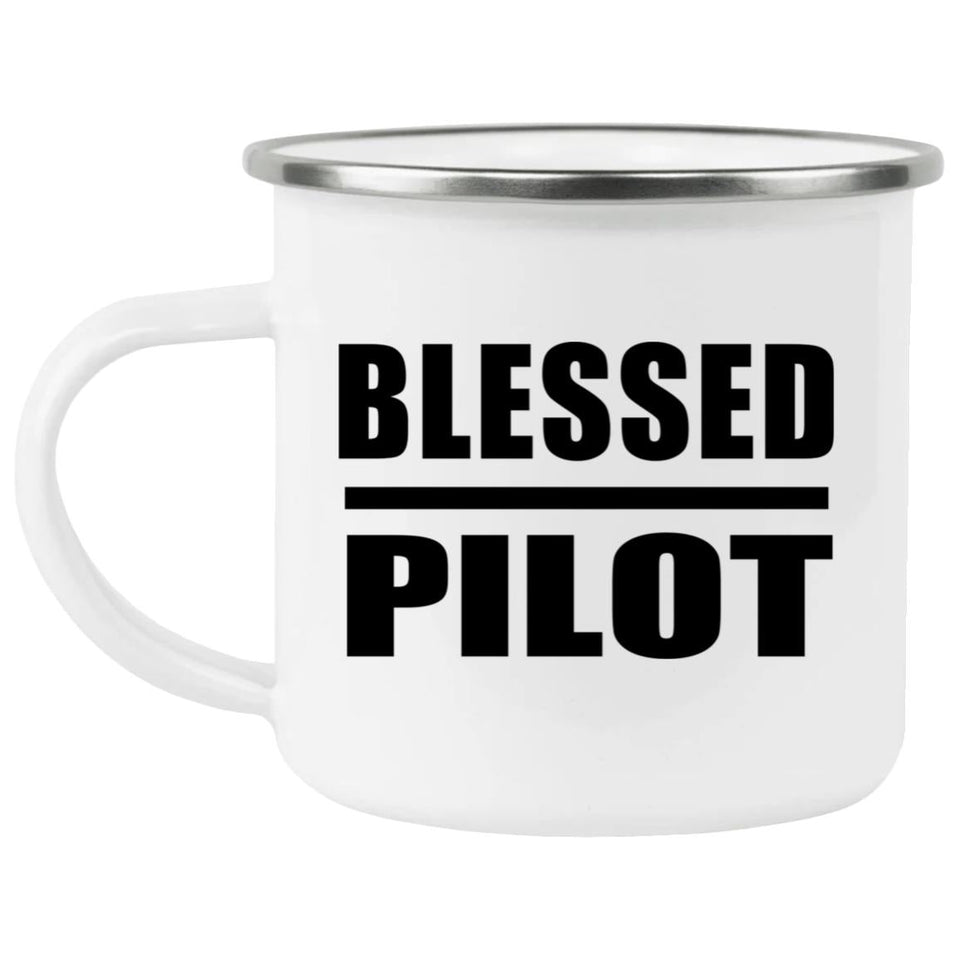 Blessed Pilot - 12oz Camping Mug
