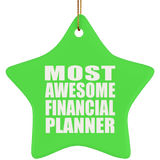 Most Awesome Financial Planner - Star Ornament
