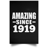 105th Birthday Amazing Since 1919 - Poster Portrait