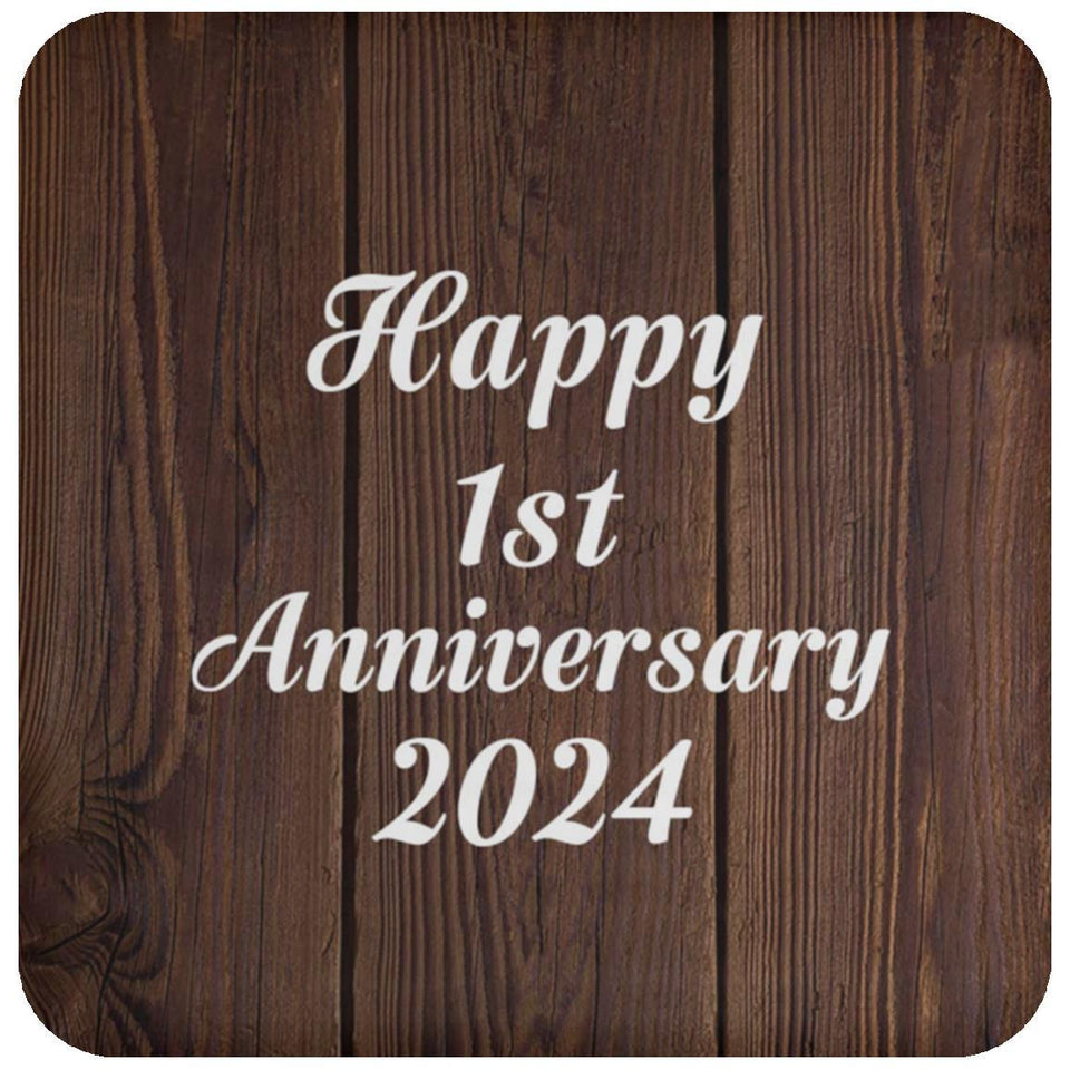 Happy 1st Anniversary 2024 - Drink Coaster D