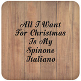 All I Want For Christmas Is My Spinone Italiano - Drink Coaster C