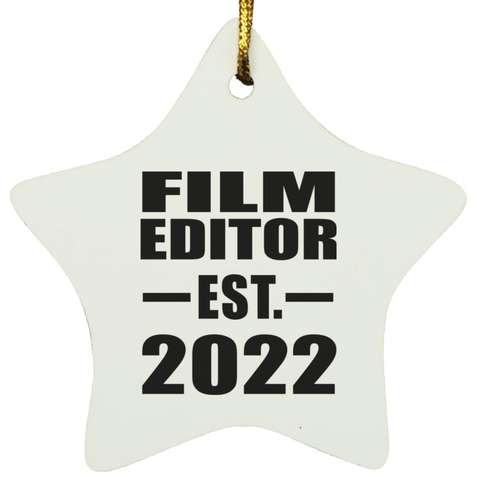 Film Editor Established EST. 2022 - Star Ornament