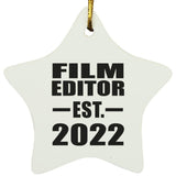 Film Editor Established EST. 2022 - Star Ornament