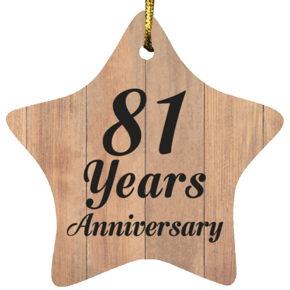 81st Anniversary 81 Years Anniversary - Star Ornament C