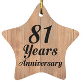 81st Anniversary 81 Years Anniversary - Star Ornament C