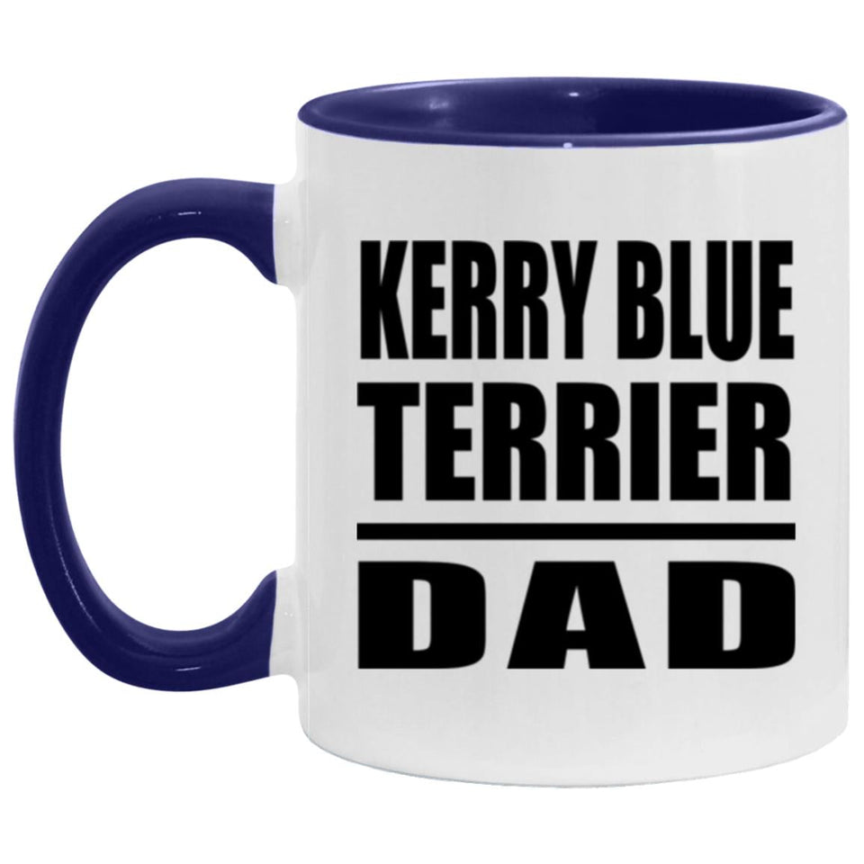 Kerry Blue Terrier Dad - 11oz Accent Mug Purple