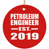 Petroleum Engineer Established EST. 2019 - Circle Ornament
